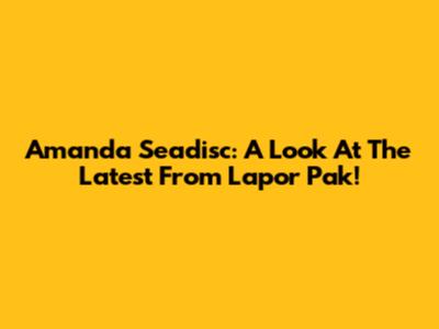 Amanda Seadisc: A Look At The Latest From Lapor Pak!