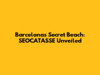 Barcelona's Secret Beach: SEOCATASSE Unveiled