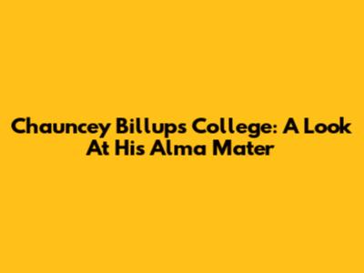 Chauncey Billups' College: A Look At His Alma Mater