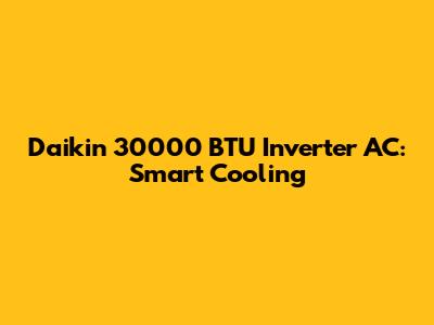 Daikin 30000 BTU Inverter AC: Smart Cooling