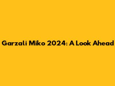Garzali Miko 2024: A Look Ahead