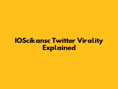 IOScikansc Twitter Virality Explained