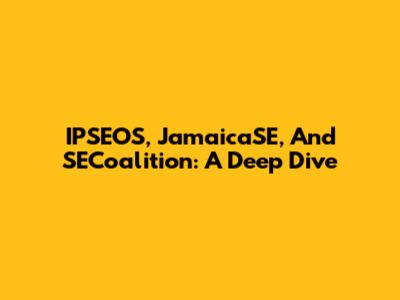IPSEOS, JamaicaSE, And SECoalition: A Deep Dive