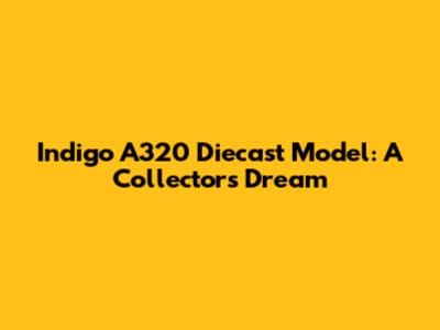 Indigo A320 Diecast Model: A Collector's Dream
