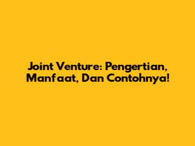 Joint Venture: Pengertian, Manfaat, Dan Contohnya!