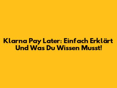 Klarna Pay Later: Einfach Erklärt Und Was Du Wissen Musst!