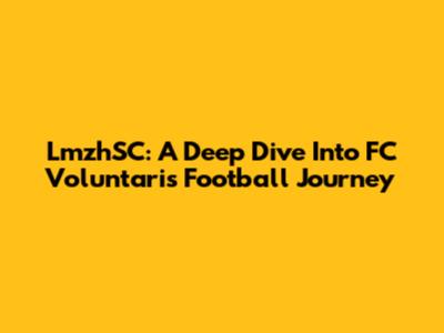 LmzhSC: A Deep Dive Into FC Voluntari's Football Journey