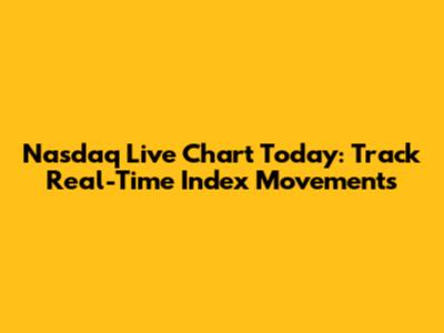 Nasdaq Live Chart Today: Track Real-Time Index Movements