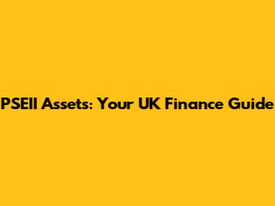 PSEII Assets: Your UK Finance Guide