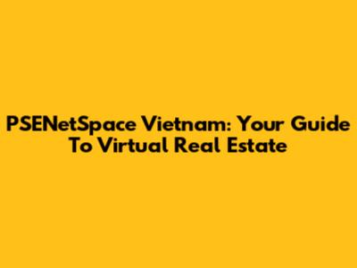 PSENetSpace Vietnam: Your Guide To Virtual Real Estate