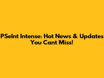 PSeInt Intense: Hot News & Updates You Can't Miss!
