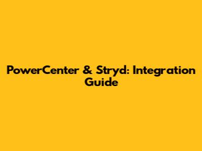 PowerCenter & Stryd: Integration Guide