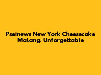 Pseinew's New York Cheesecake Malang: Unforgettable