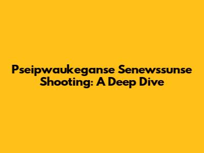 Pseipwaukeganse Senewssunse Shooting: A Deep Dive