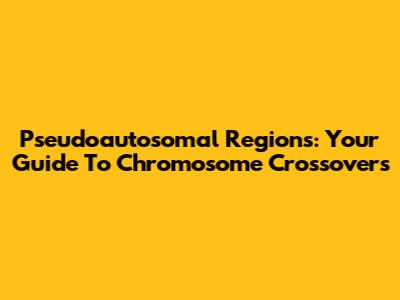 Pseudoautosomal Regions: Your Guide To Chromosome Crossovers
