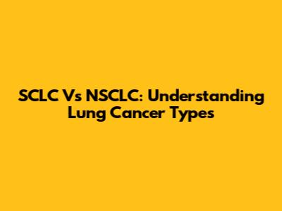 SCLC Vs NSCLC: Understanding Lung Cancer Types
