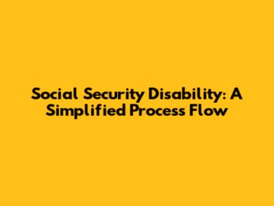 Social Security Disability: A Simplified Process Flow