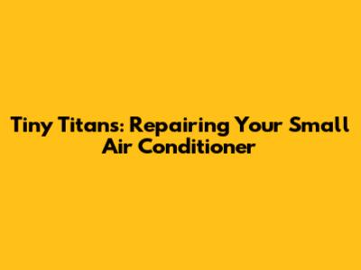 Tiny Titans: Repairing Your Small Air Conditioner