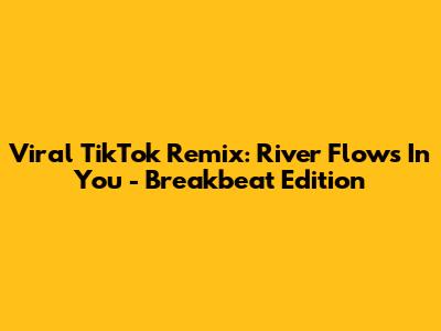 Viral TikTok Remix: 'River Flows In You' - Breakbeat Edition